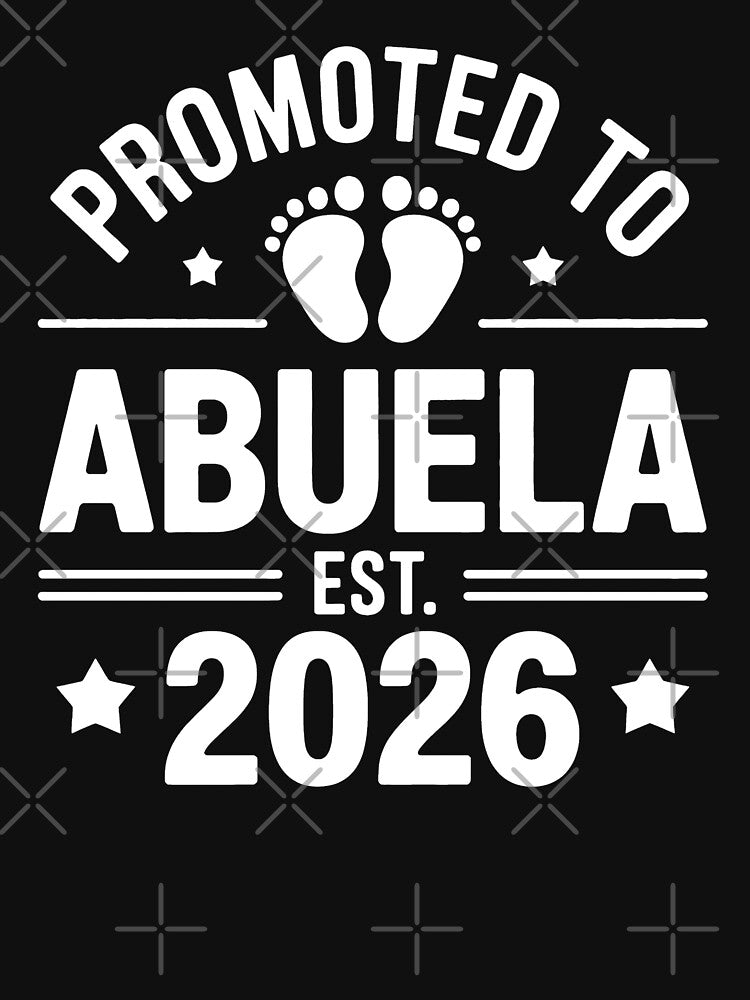 Promoted to Abuela Est. 2026 Grandparents Baby Announcement by BakeryDozen