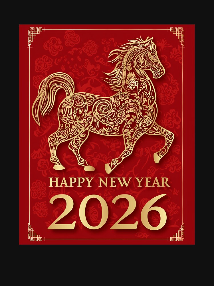 Chinese Golden Horse New Year 2026 by Blue Horse Photo Magic