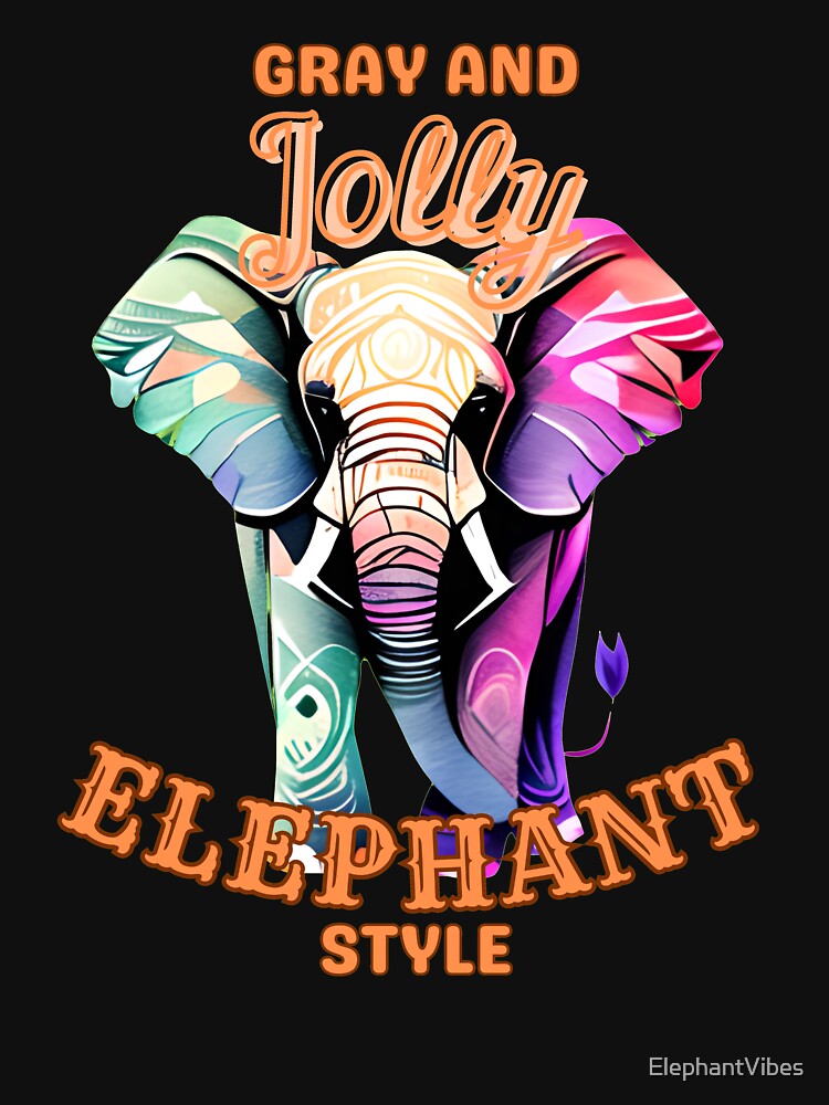 Gray and Jolly: Elephant Style. elephant portrait by ElephantVibes