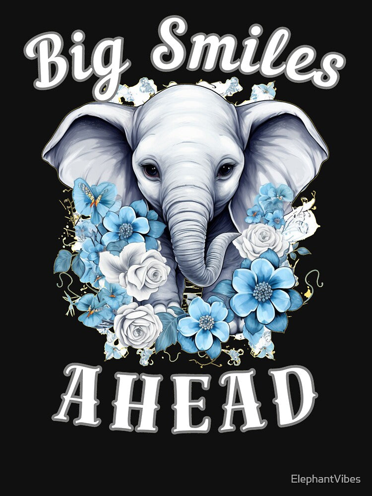 Big Smiles Ahead. watercolor elephant by ElephantVibes
