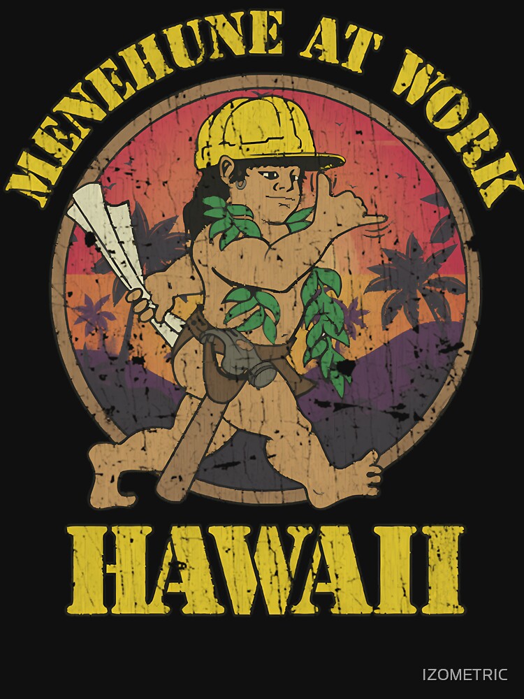Two Playful Native Hawaiian Mythological Characters Pushing by IZOMETRIC