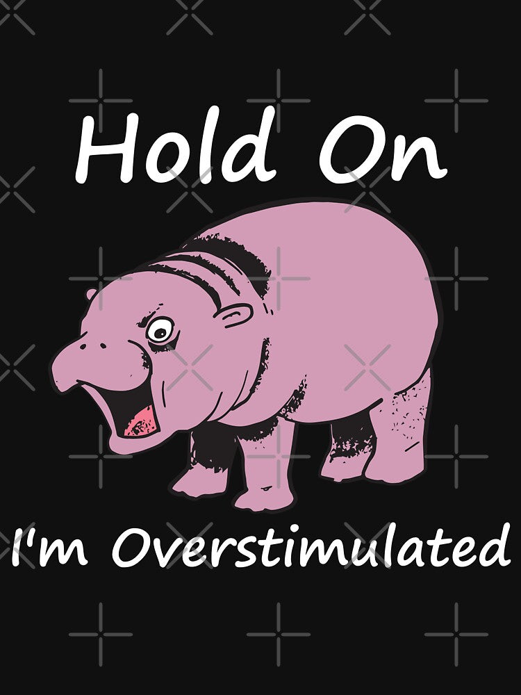 Hold On Partner I'm Overstimulated moo deng by teeshop87