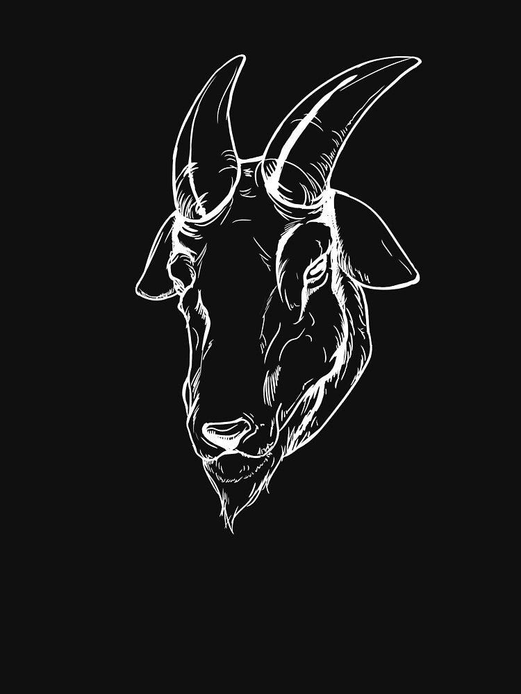 Goat Line Art Aesthetic Farm Animal Goat Whisperer Goat Gear by DynamicDesign