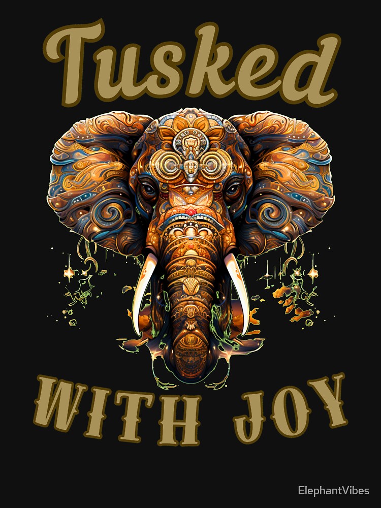 Tusked With Joy. elephant portrait by ElephantVibes