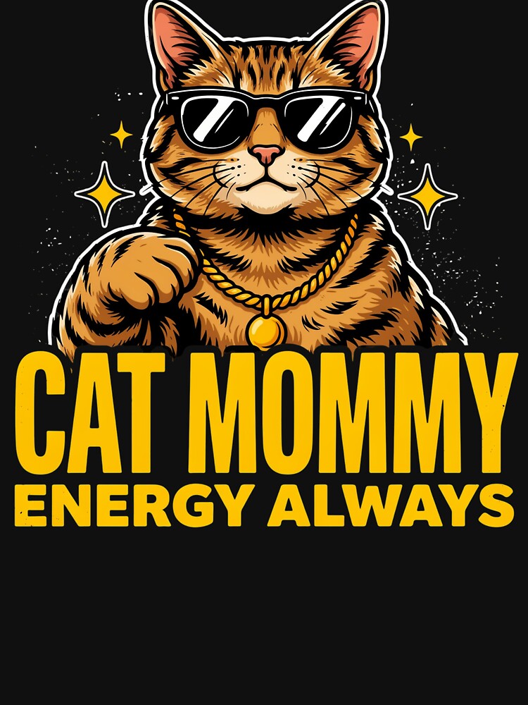 Cat Mommy Energy Always Funny Cat Lover Design by BHMARTS