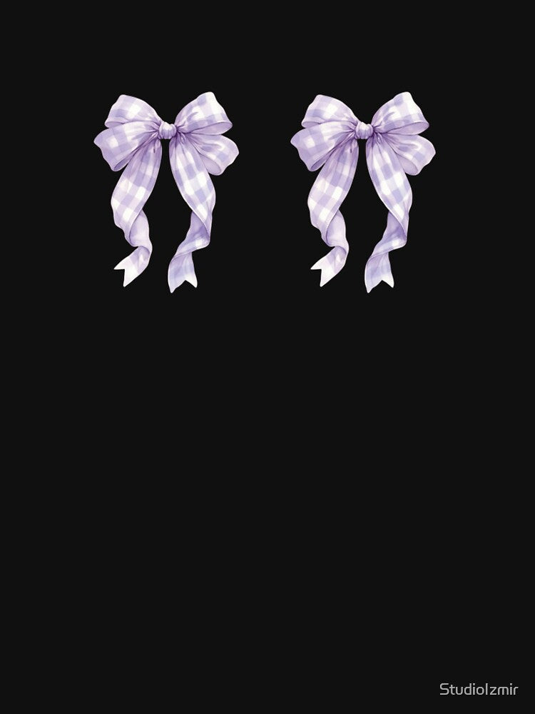 Pastel Purple Gingham Coquette Bow by StudioIzmir