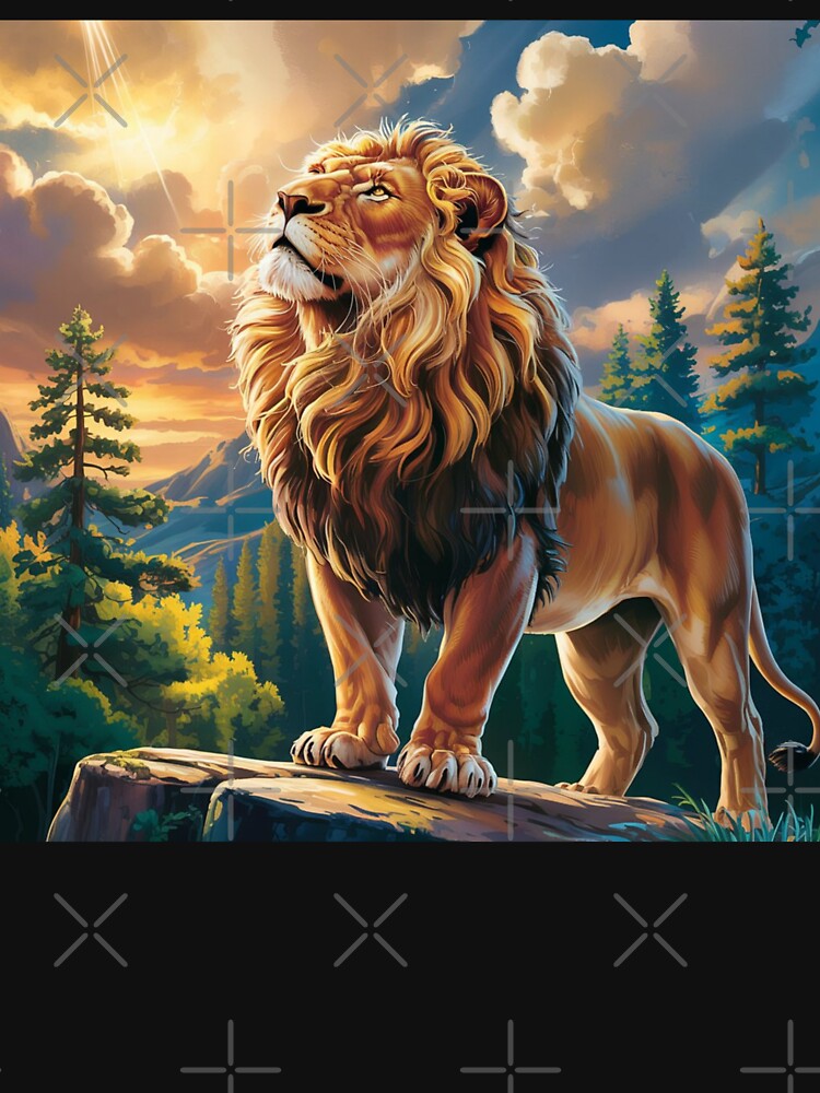 LION IN NATURE: CUTE ABSTRACT LION GRAPHIC by Obinne