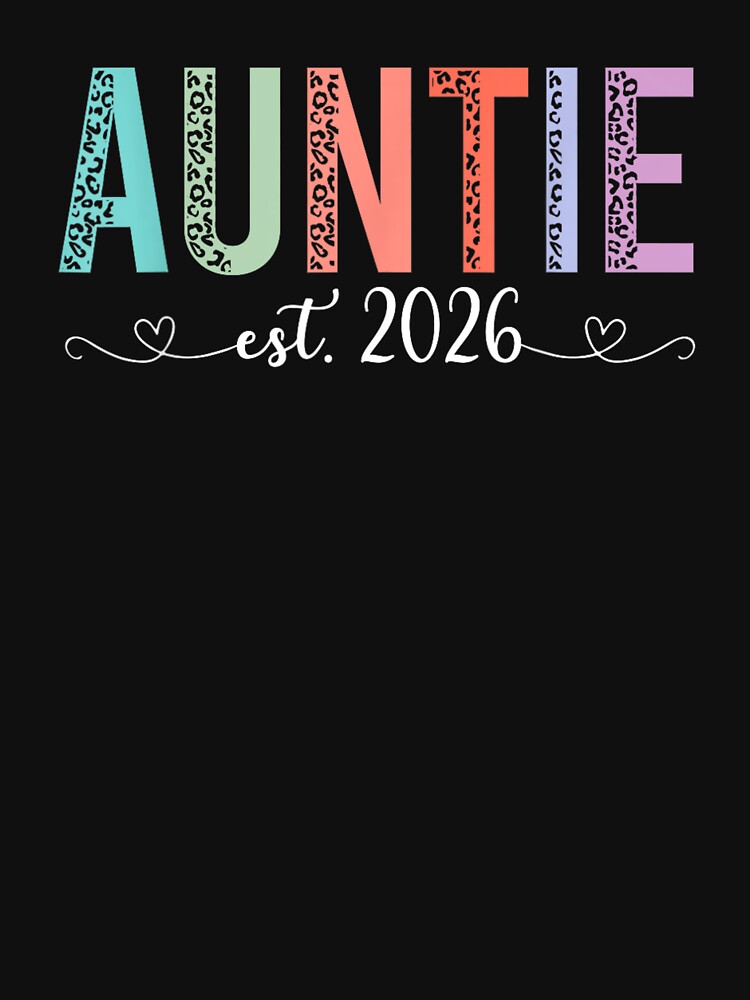 Promoted to Auntie Est 2026 Leopard New Aunt Expect Baby by Goleon12
