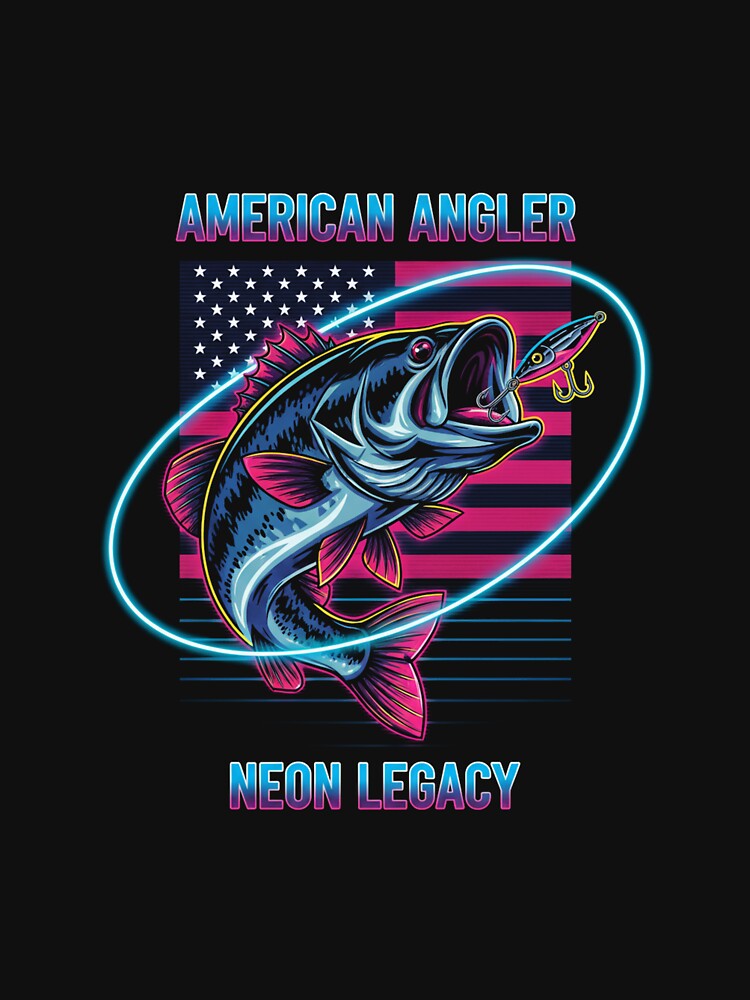 Patriotic Bass Fishing American Flag Tee by Merchifyme2000