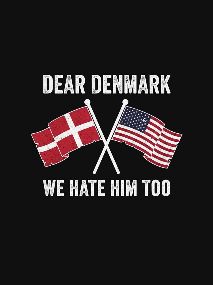 Danish American Solidarity Flag - We Hate Him Too Design by Merchifyme2000