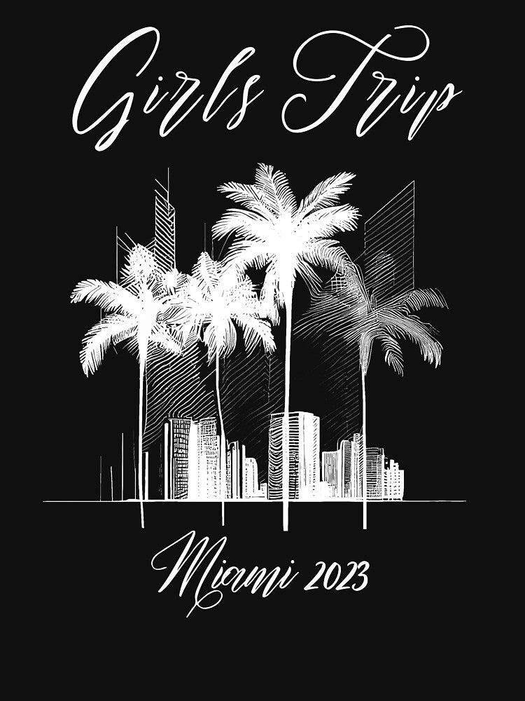 Girls Trip to Miami 2023: Glamorous Miami, Palm Trees, simple design, minimalist shapes with clean lines, modern and elegant look, stylish and classic appeal (10) by TourDePassion