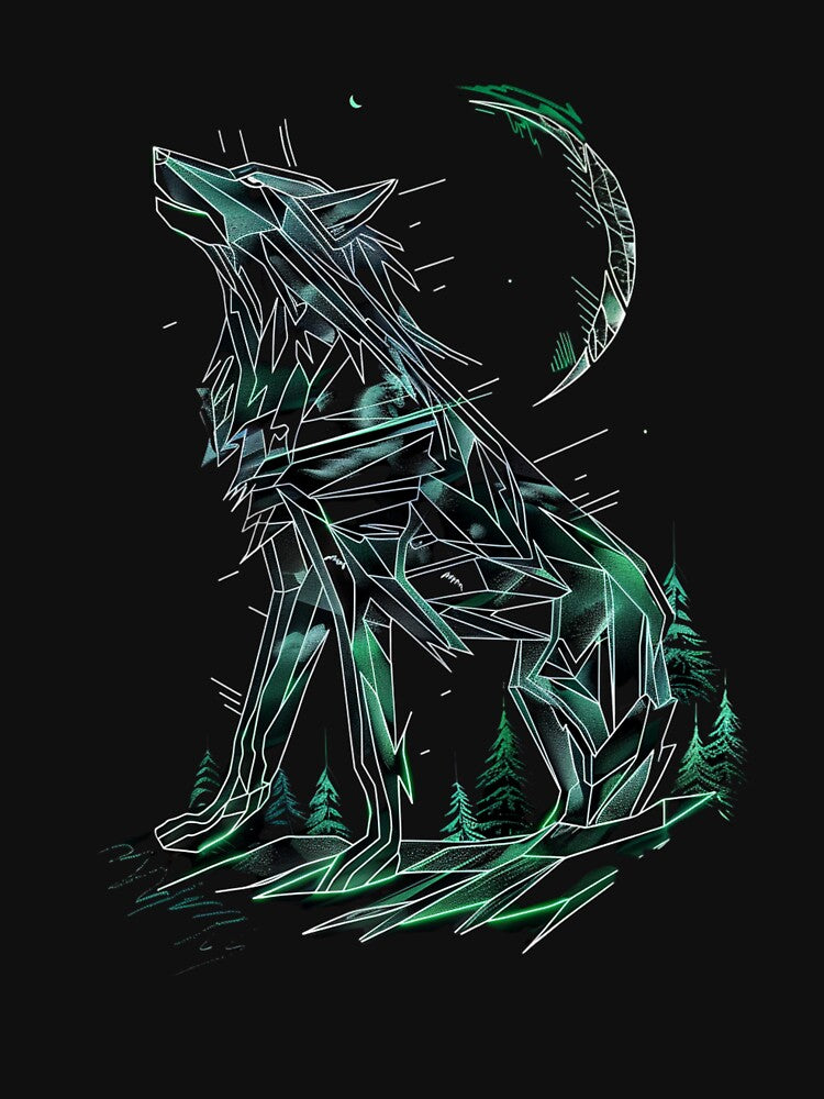 running with wolves by RetroWaveArtCo