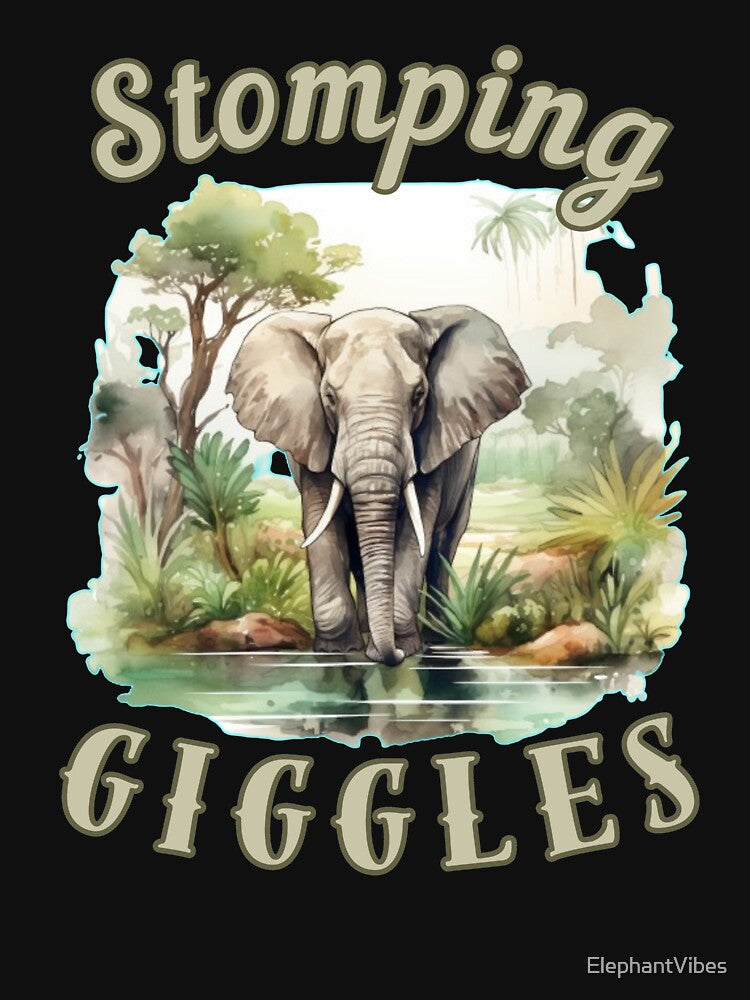 Stomping Giggles. elephant face by ElephantVibes