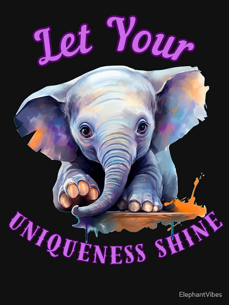 Let Your Uniqueness Shine. elephant face by ElephantVibes