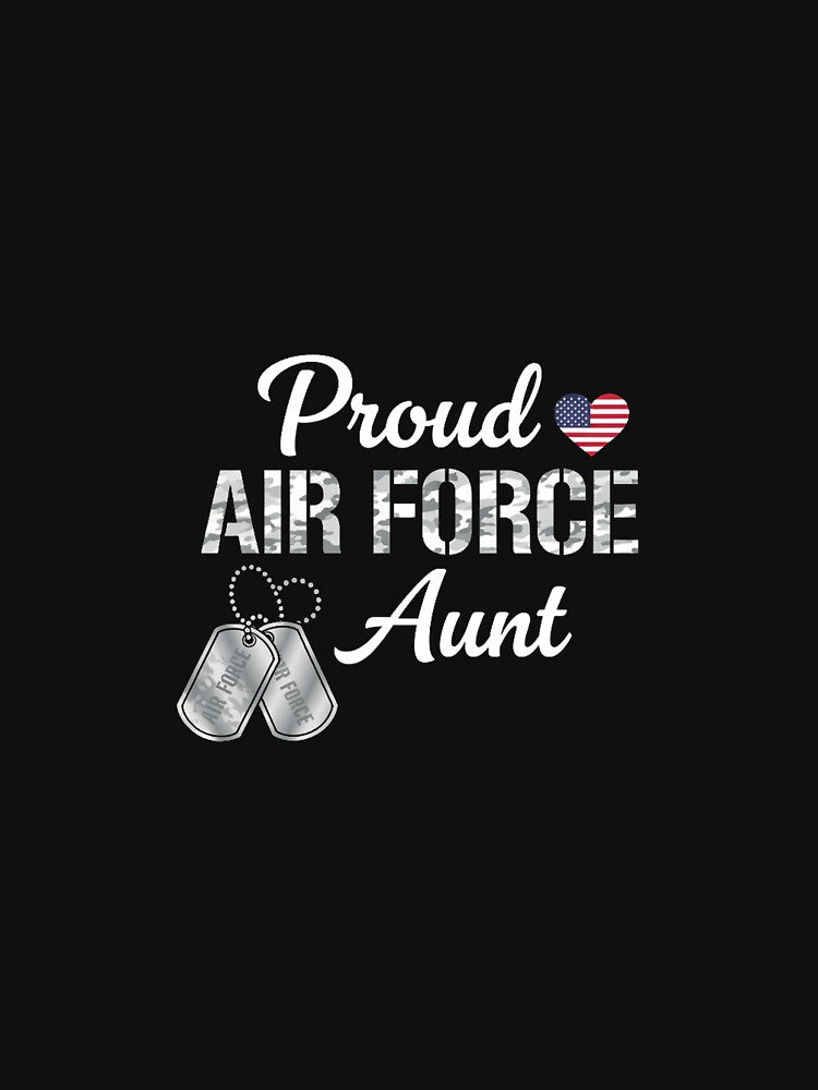Proud Air Force Aunt Camo Dog Tags T-Shirt Gift by Merchifyme2000
