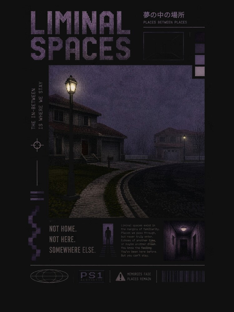 Liminal Spaces PS1 Aesthetic – Dreamcore Weirdcore VHS Horror Poster by Open25Hours