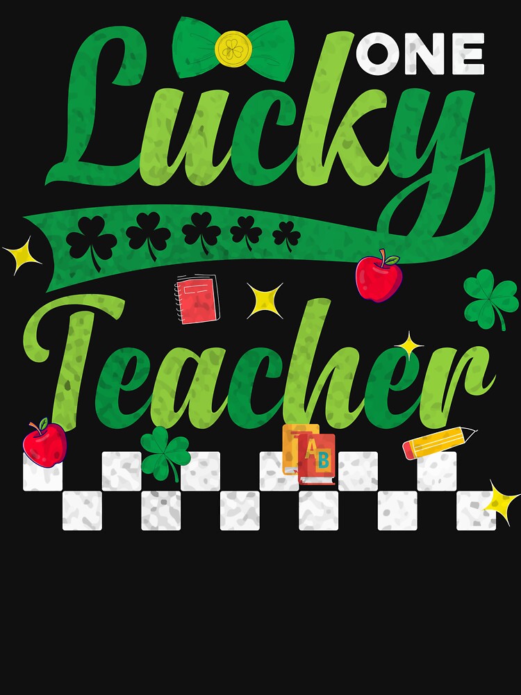 One Lucky Teacher Retro Vintage St Patrick's Day by FLIPO-SHOP
