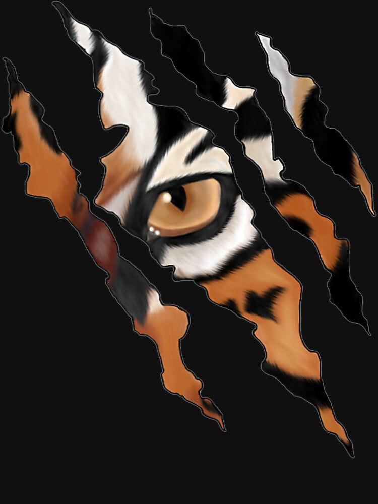 Fearless Tiger Cat Eye Claw Silhouette by Vivarshop