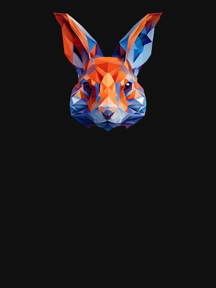 Abstract Rabbit Art: A Colorful Twist on Wildlife Imagery by FiveIntentions