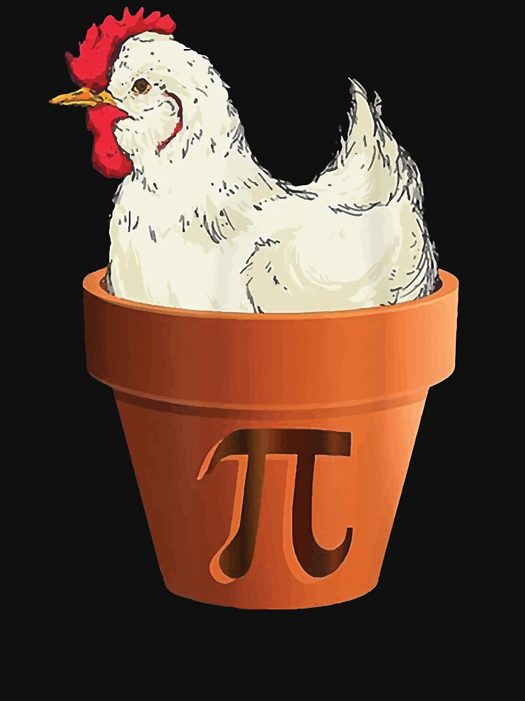 Funny Chicken T-shirt - Chicken Pot Pie (Pi) by SunsetGloww