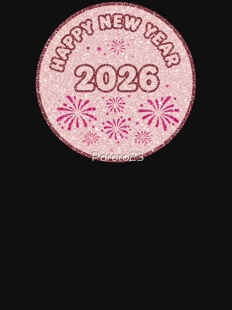 Glittery Pink Happy New Year 2026 Sticker by Pororo23