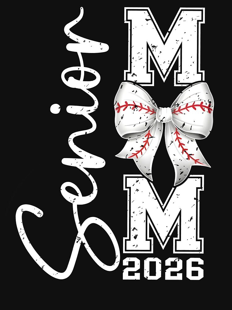Senior Mom Class of 2026 Baseball Graduation Coquette Bow by jakaun