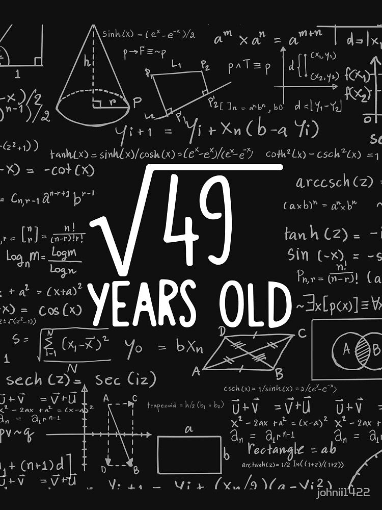 Square Root of 49: 7th Birthday Gift | 7 Years Old gift idea | Seventh Birthday | 7 Years Old | Girls and Boys by johnii1422