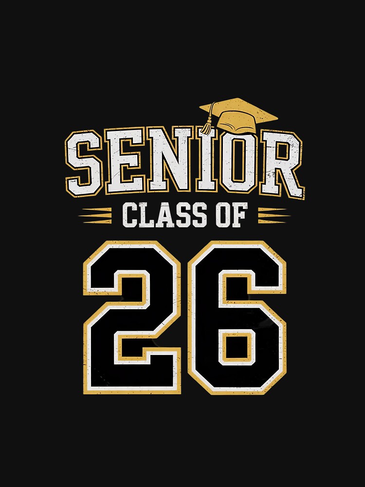 Class of 2026 Senior 26 High School Graduation Black Gold by MythWoot