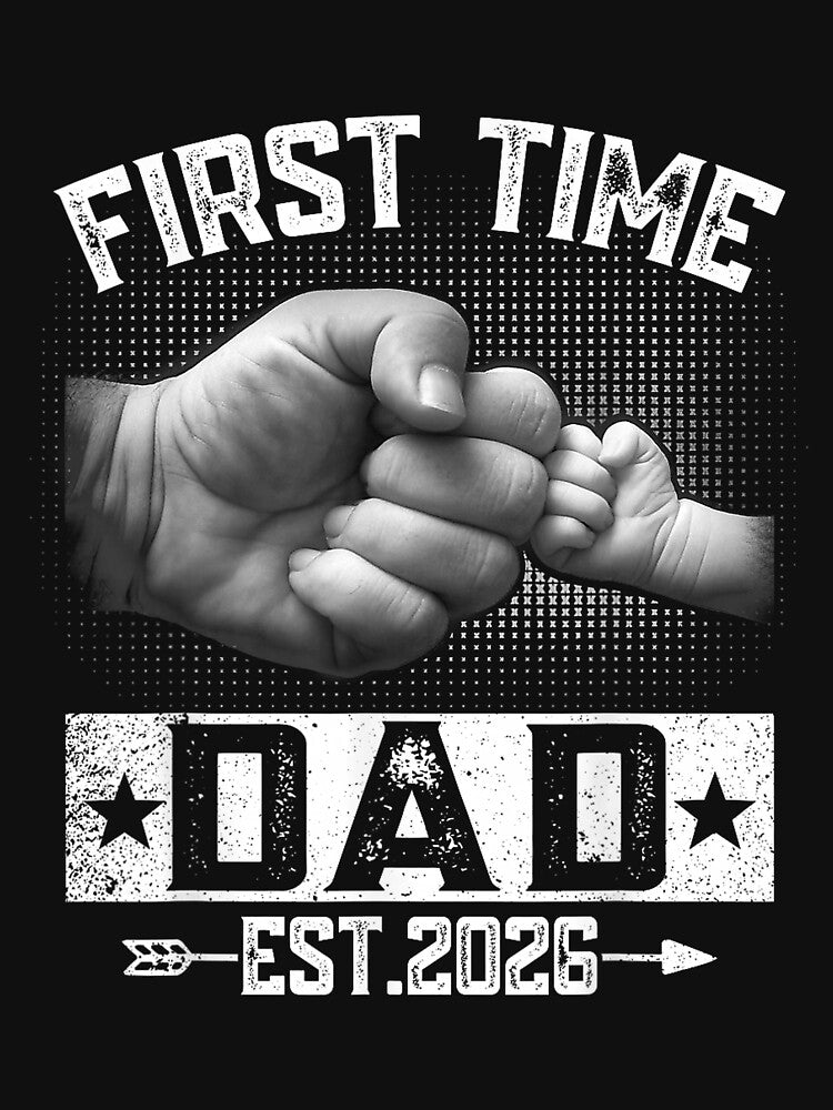 First Time Dad Est 2026 Fist Bump New Daddy Father's Day by KristineLi
