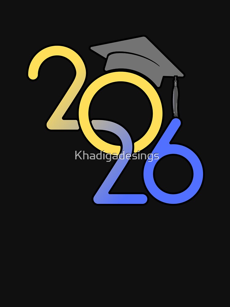Class of 2026 Graduation Cap Minimalist by Khadigadesings