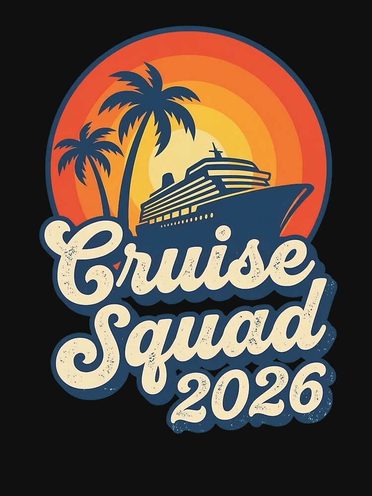 Vintage Cruise Squad 2026 Groovy Family Trip by TeNovaStudio