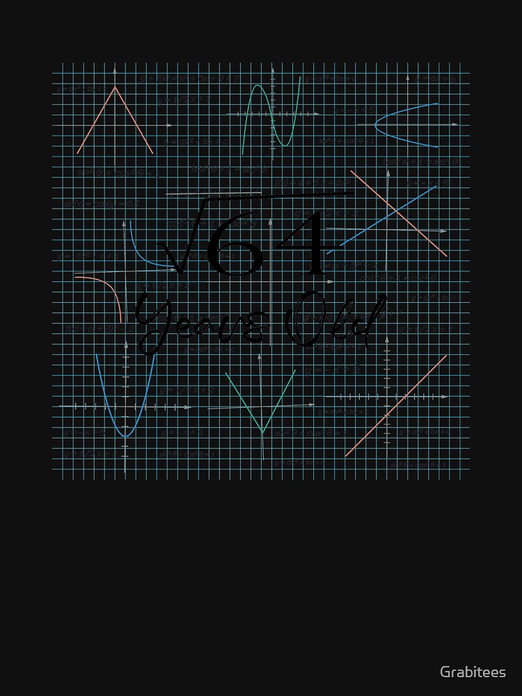 Square Root Of 64 - Funny 8th Birthday 8 Years Old Math product by Grabitees
