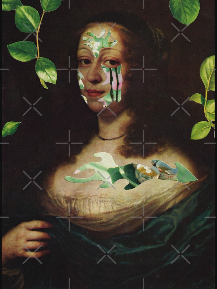 Surreal handmade collage "The Vanity" by Everna-more