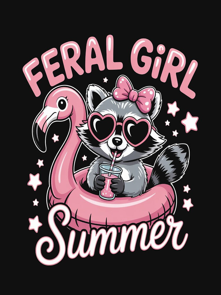 Feral Girl Summer Feral Raccoon Summer Vacation by kakashinn