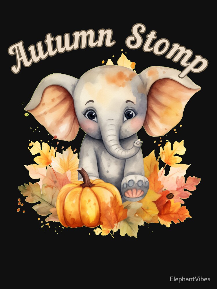 Autumn Stomp. elephant portrait by ElephantVibes