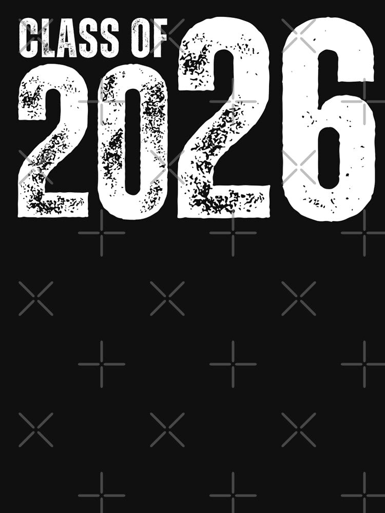 Class of 2026 – Bold Graduation Design with Distressed Style for Seniors and Grads White Font by GFamilyC