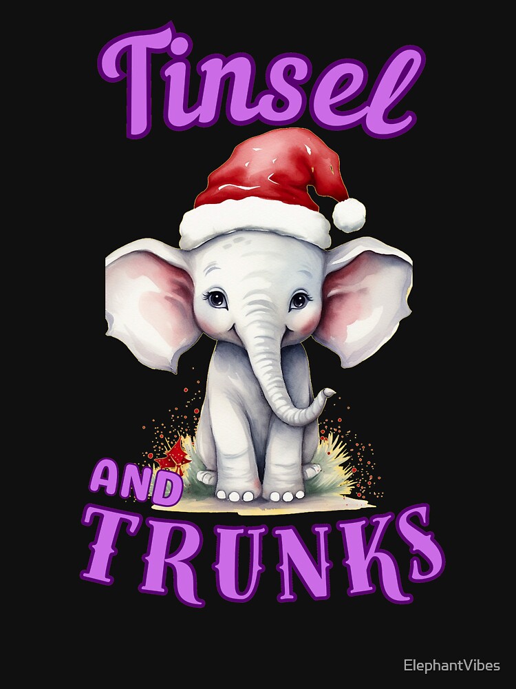Tinsel And Trunks. elephant face by ElephantVibes