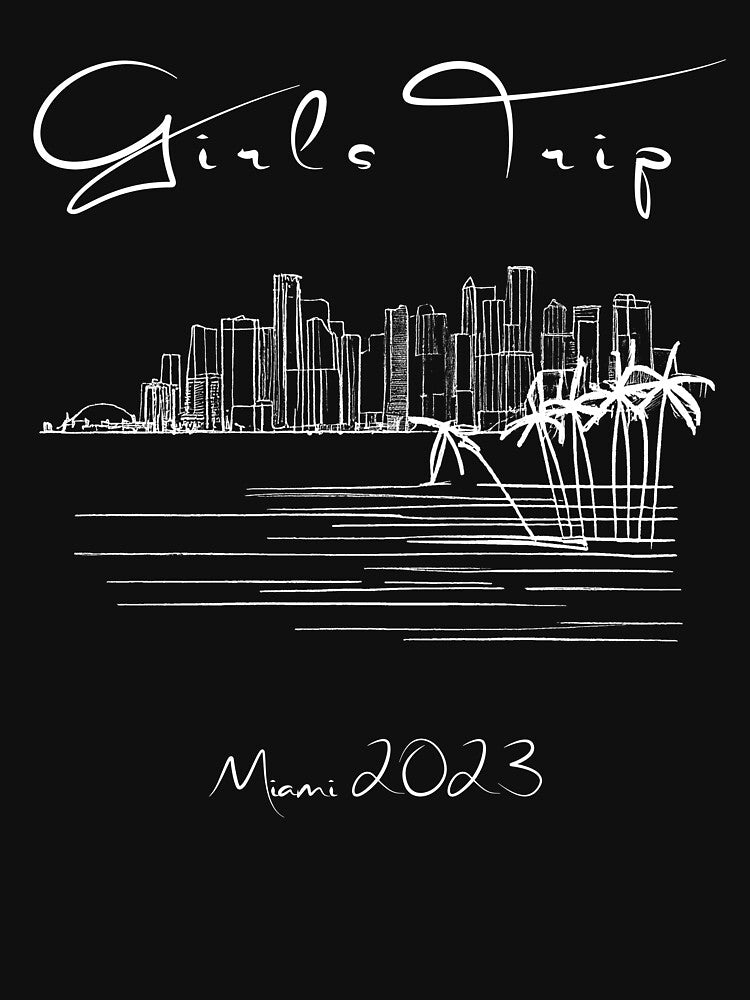 Girls Trip to Miami 2023: Glamorous Miami, Palm Trees, simple design, minimalist shapes with clean lines, modern and elegant look, stylish and classic appeal (9) by TourDePassion