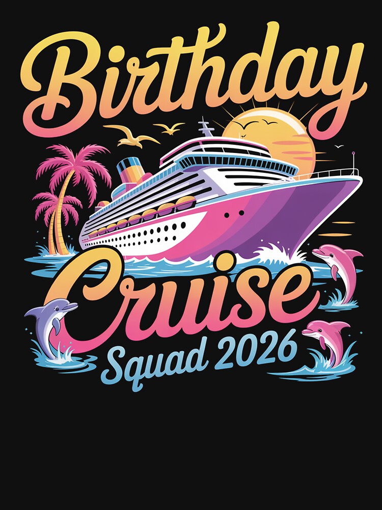 Birthday Cruise Squad 2026 Vacation Summer Trip Family by johnertullio