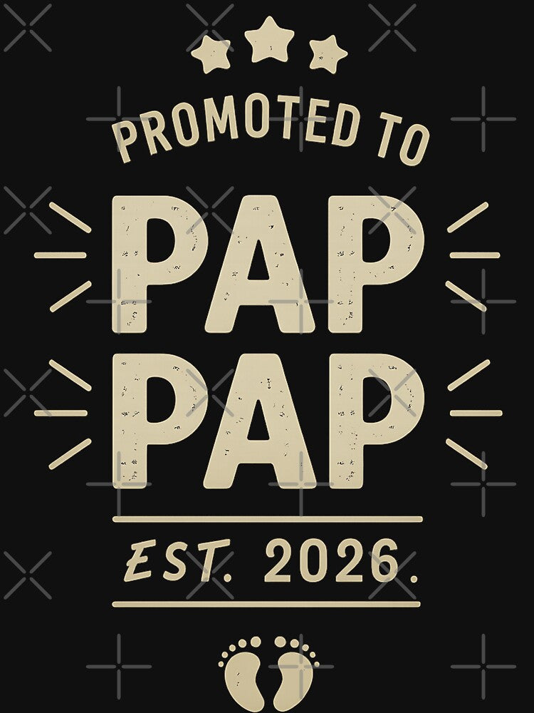 Promoted To Pap Pap Est 2026 Grandparents Baby Announcement by BakeryDozen
