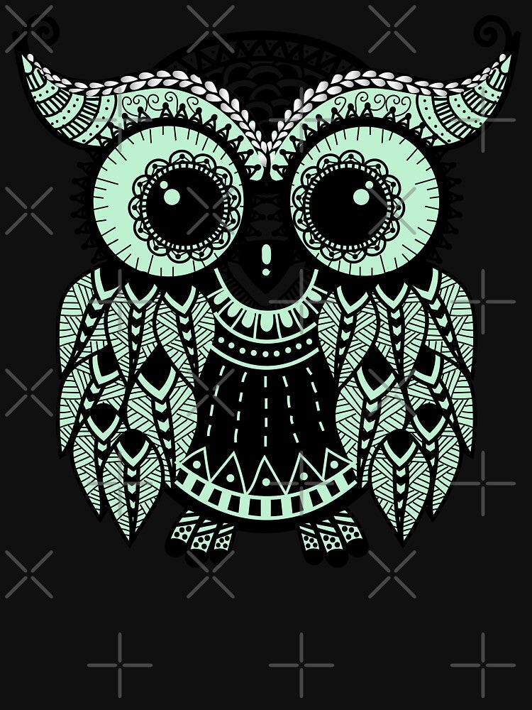 Cute funny wise owl by Marharyta Ushakova