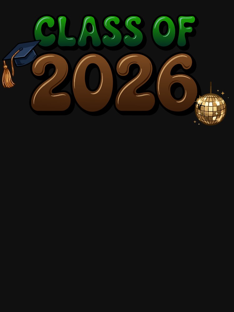 Class of 2026 Graduation Party Disco Ball Graduation Cap Art by PixelWaveBD