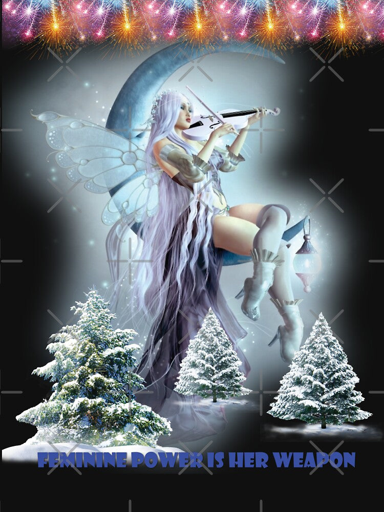 Grunge Holiday Aesthetic – Dark Aesthetic Christmas Vibes, Feminine Power Fantasy Girl Art | Nyota by GraphixKing999
