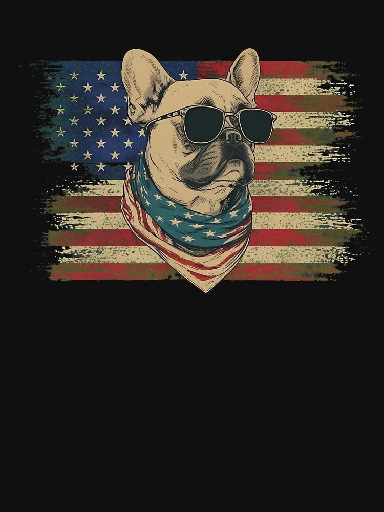 Frenchie Shades Stars Stripes Pup Graphic by SoyLamderma