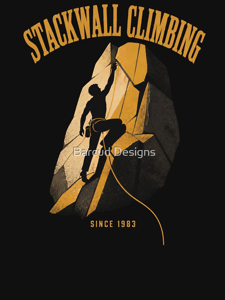 Stackwall Climbing Since 1983 - Rock Climbing Graphic by Barcud Designs