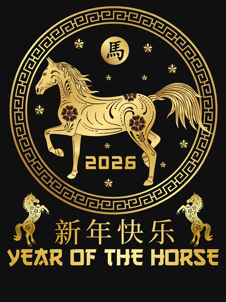 Year Of The Horse 2026 - Chinese Zodiac 2026 by pixldraw
