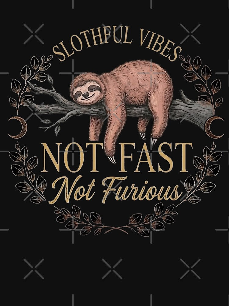 Slothful Vibes Not Fast Not Furious Cute Sloth Hanging Lazy Chill by PixelQ