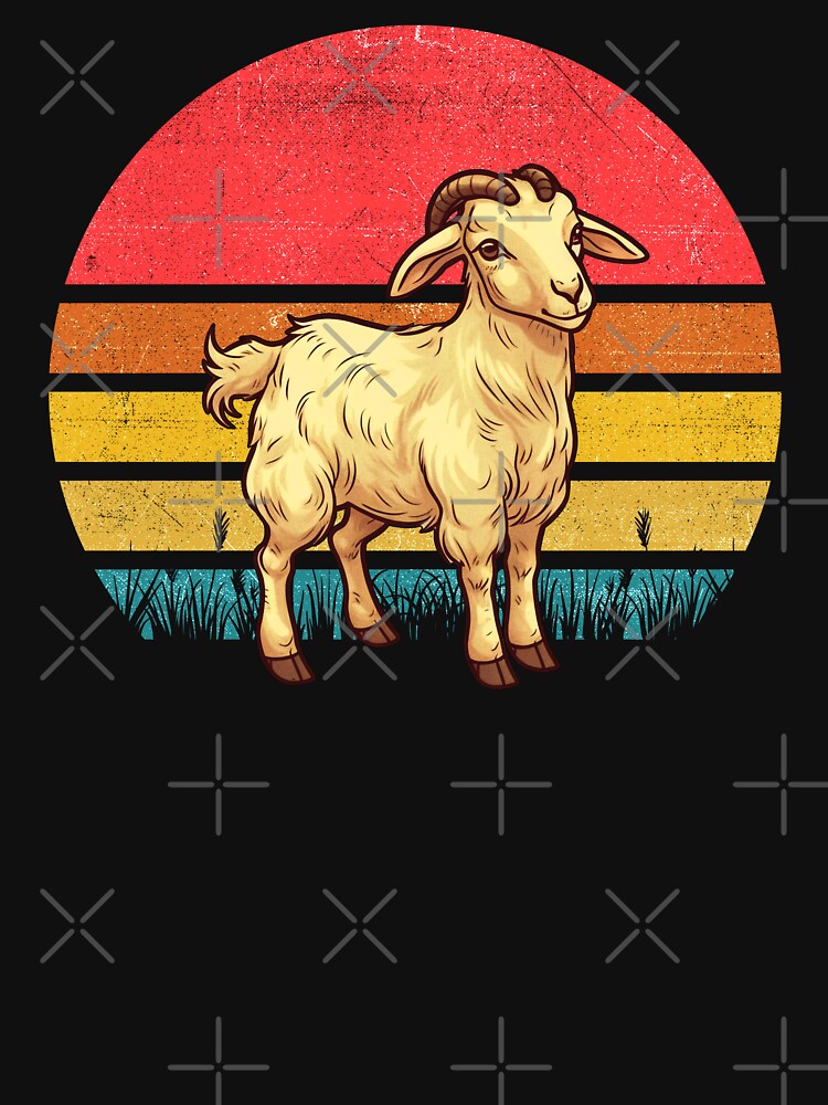 Goat Vintage Retro Sunset by rafaeltto