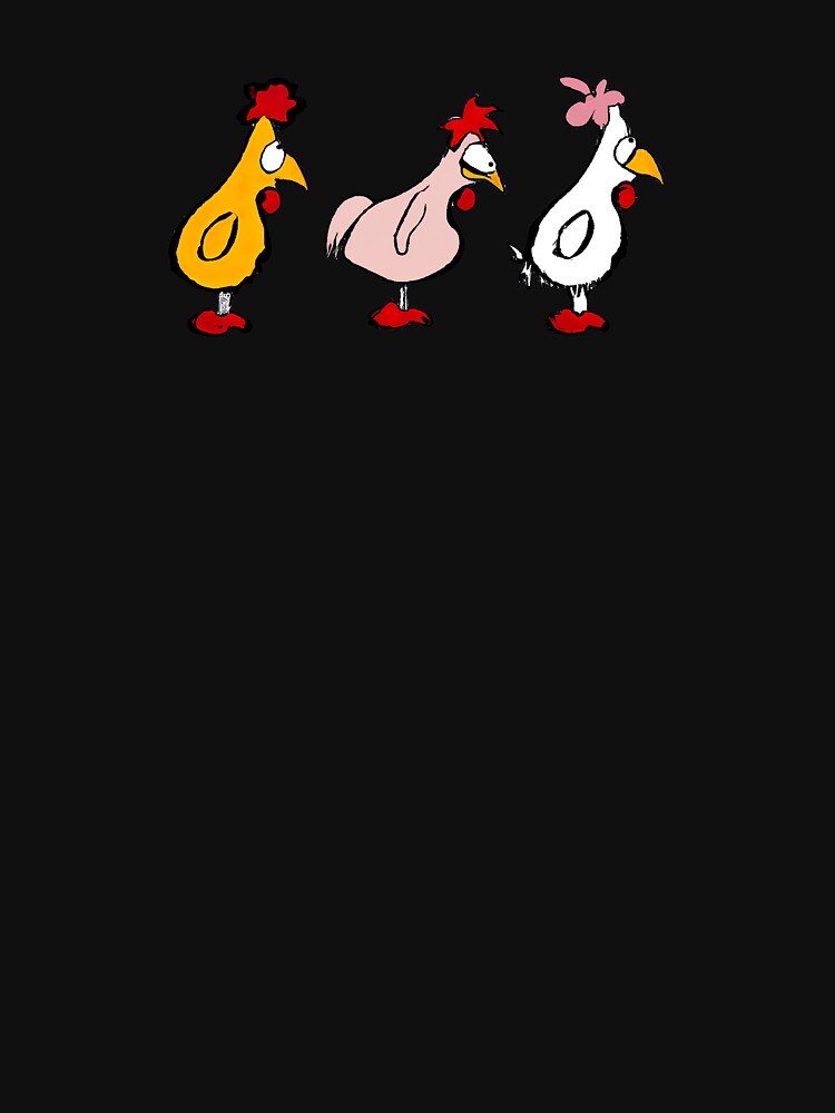 three funny chickens in comic style by Monkonthehill