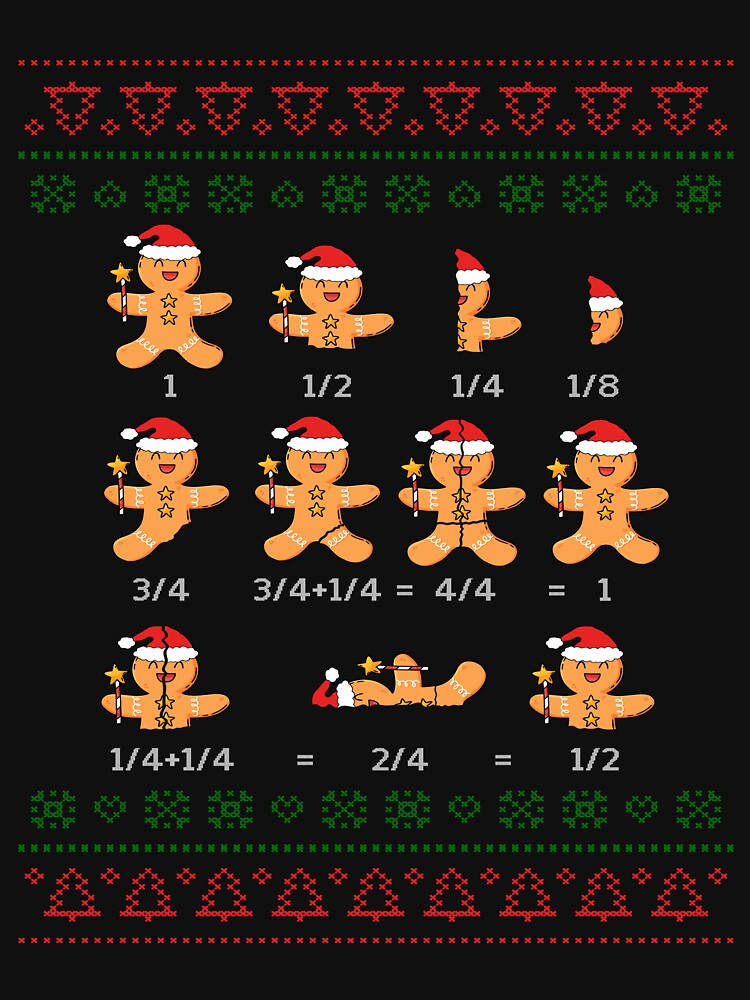 Funny Ugly Christmas Math Teacher Students Gingerbread Man by KennediWitting